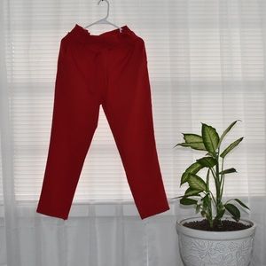 High Waisted and Slimming Red Pants